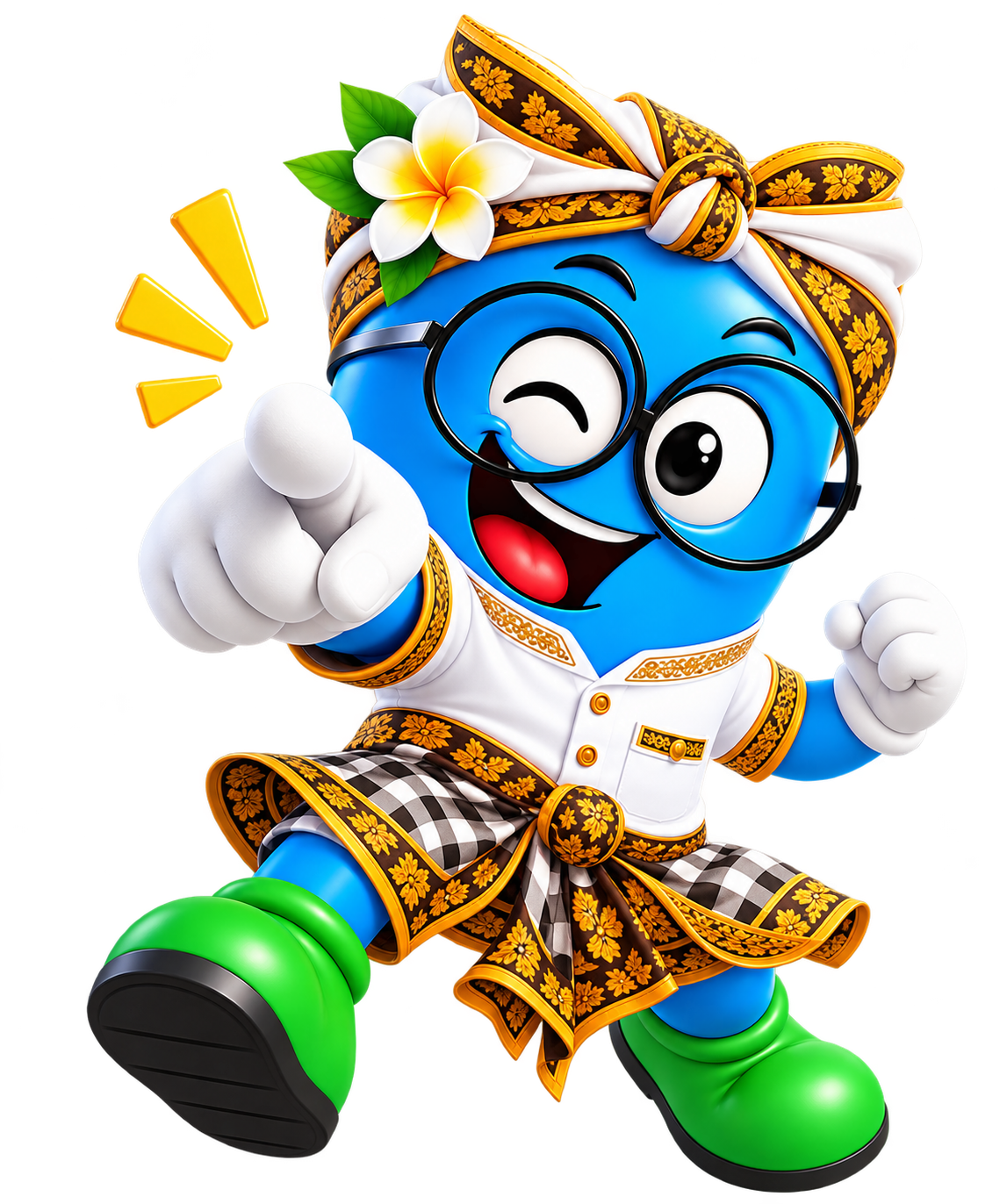 Mascot Odie Menunjuk